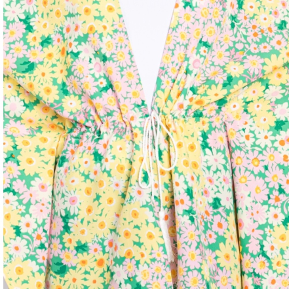 Floral Yellow Coverup - Picture 3 of 8